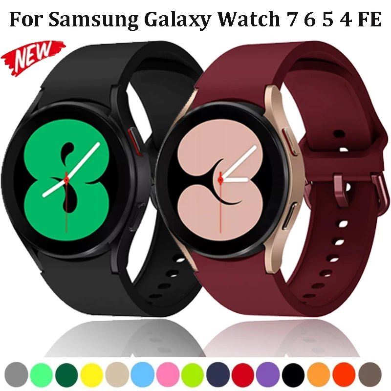 Silikonarmband für Samsung Galaxy Watch 6-4 Classic 47mm/43mm Pro 45mm No Gap Sportarmband Galaxy Watch FE 7/6/5/4 40mm 44mm