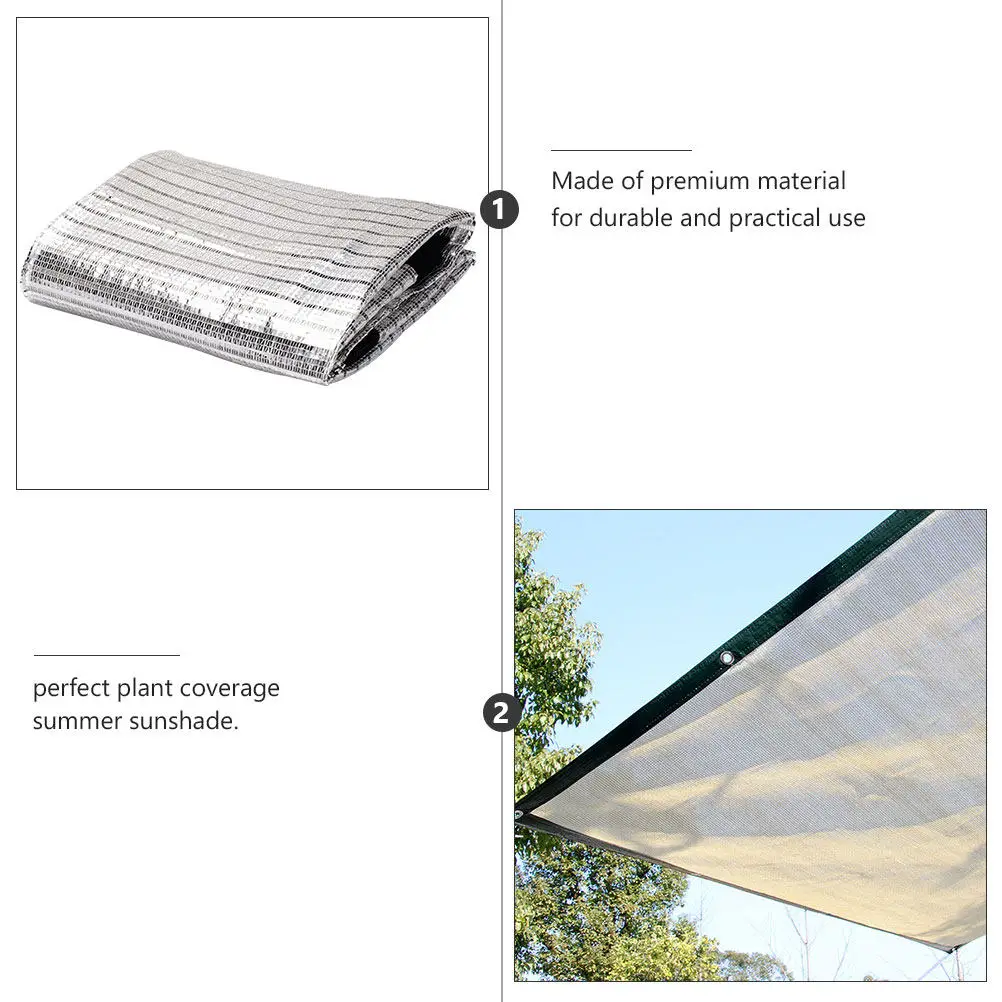 1Pcs Premium Sun Shade Net Thicken Sunscreen Net for Garden Plants Balcony Roof Car Shed Heat Insulation Breathable Mesh Cover