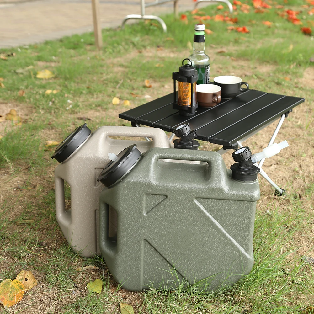 

10л ведро для кемпинга, портативное ведро для хранения воды большой емкости со съемным краном, без утечек для кемпинга, пикника, пешего туризма, резервуар для воды