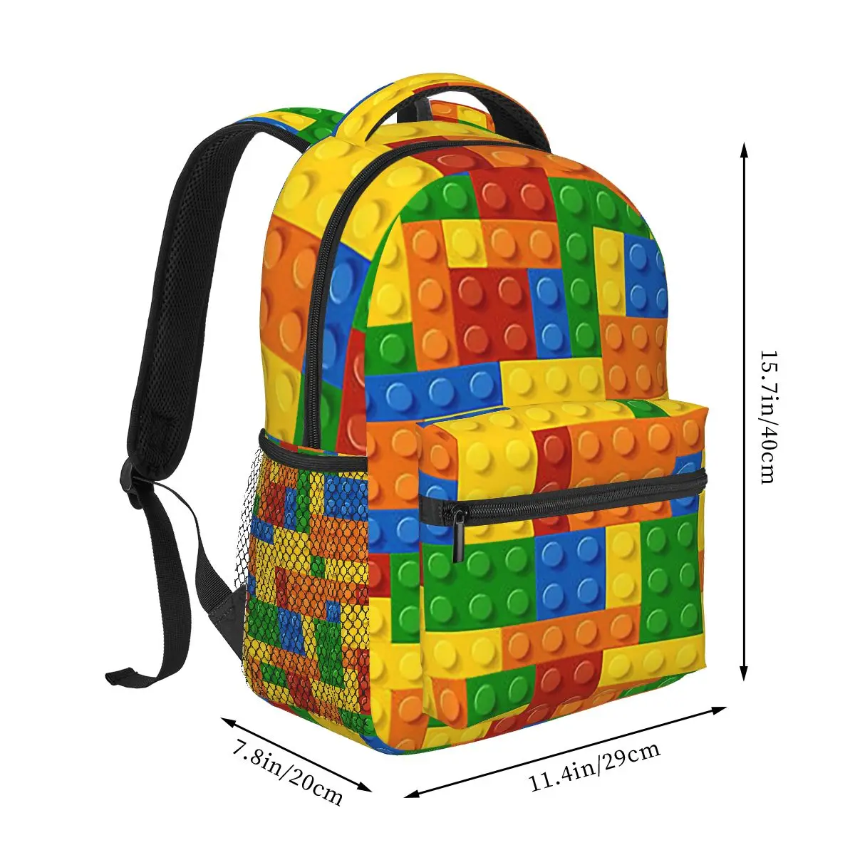Building Blocks Construction Brick Backpack Hot Sale Daypack Large Capacity Kids BookBag School Bag Shoulder Bags for Men Women