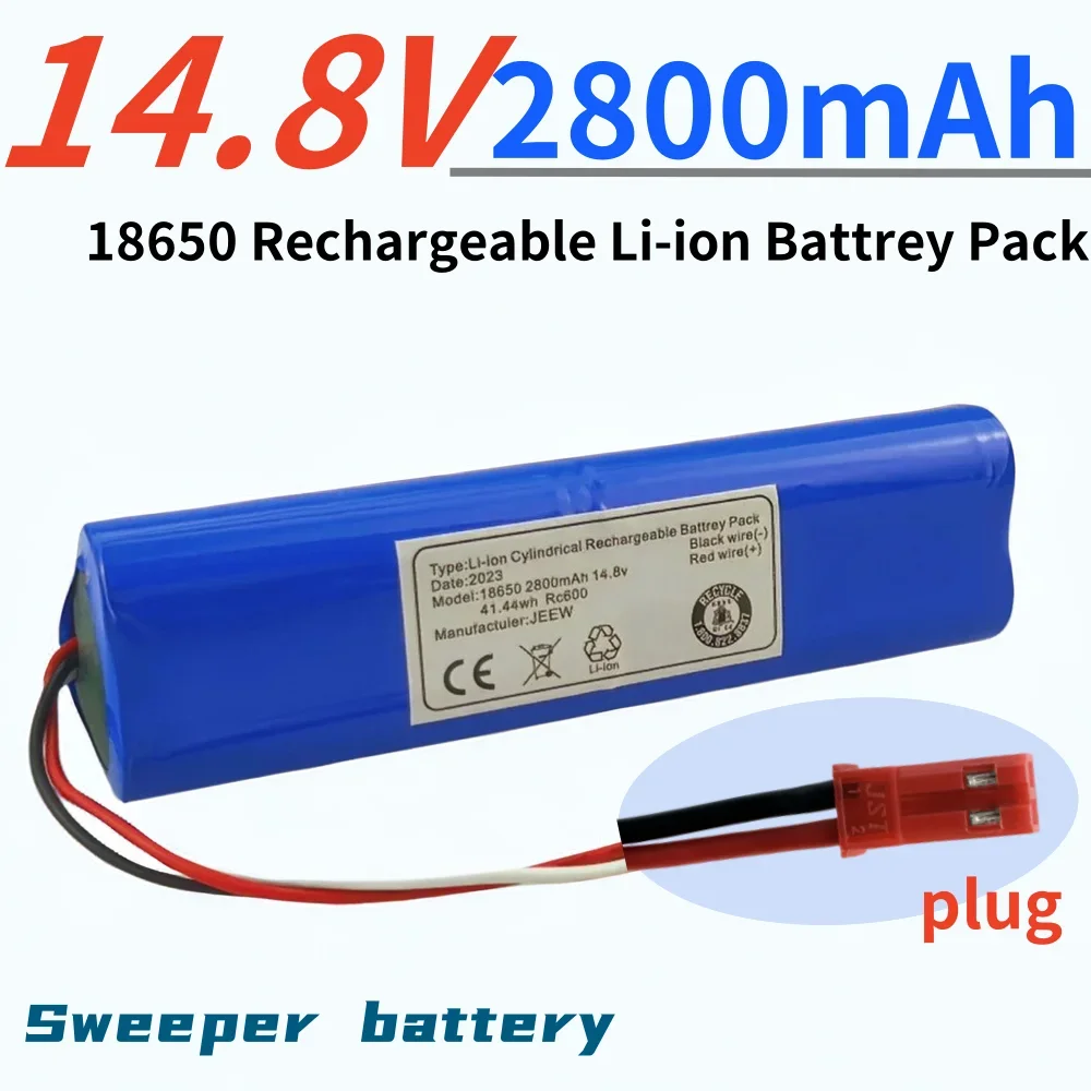 

14.8V 2800mAh rechargeable lithium-ion battery, suitable for battery replacement in robot cleaning vehicles,