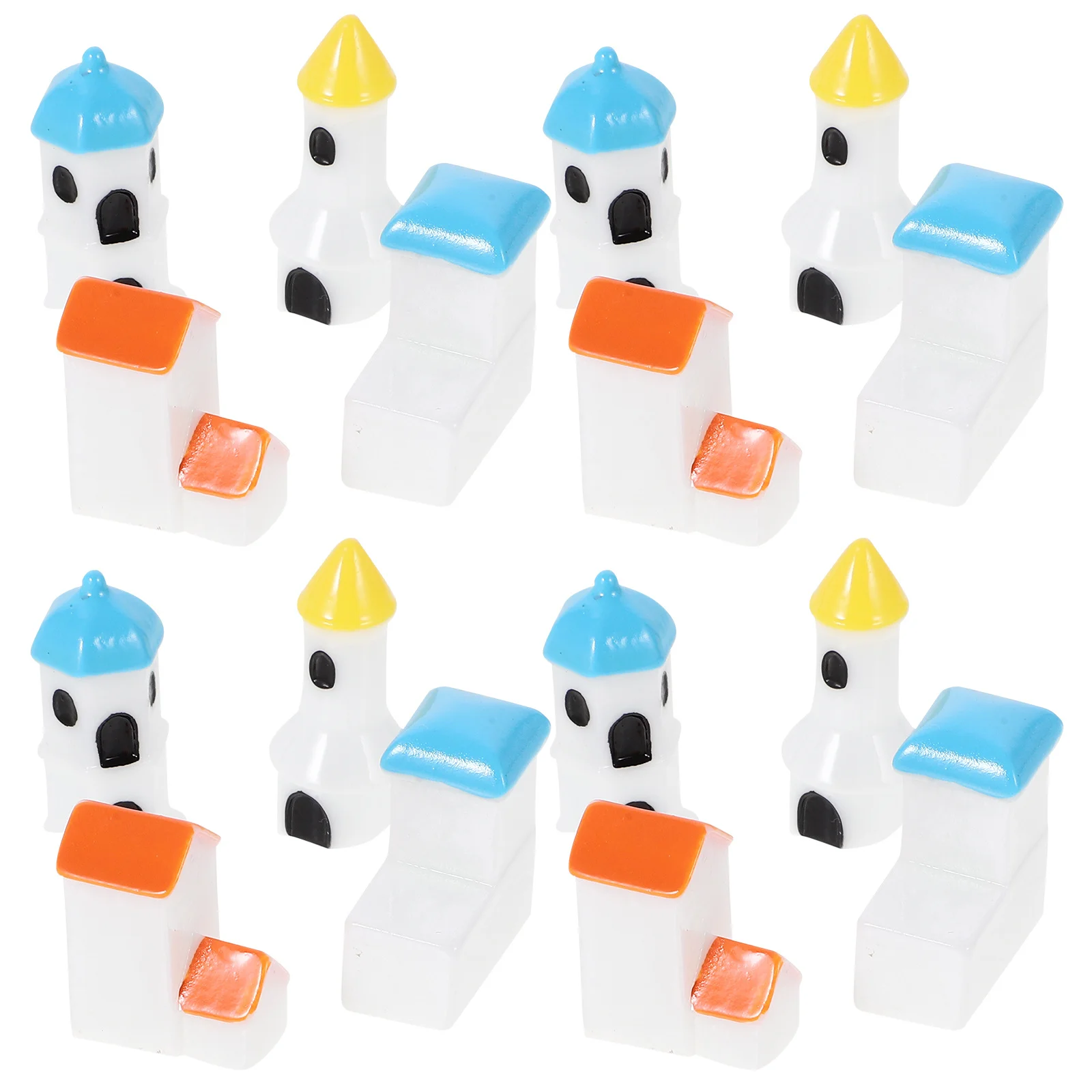 12 Stücke Mini Mittelmeer Stil Harz Winzige Haus Dekor Micro Landschaft Garten Ornament Kreative Harz Miniatur Haus Handwerk