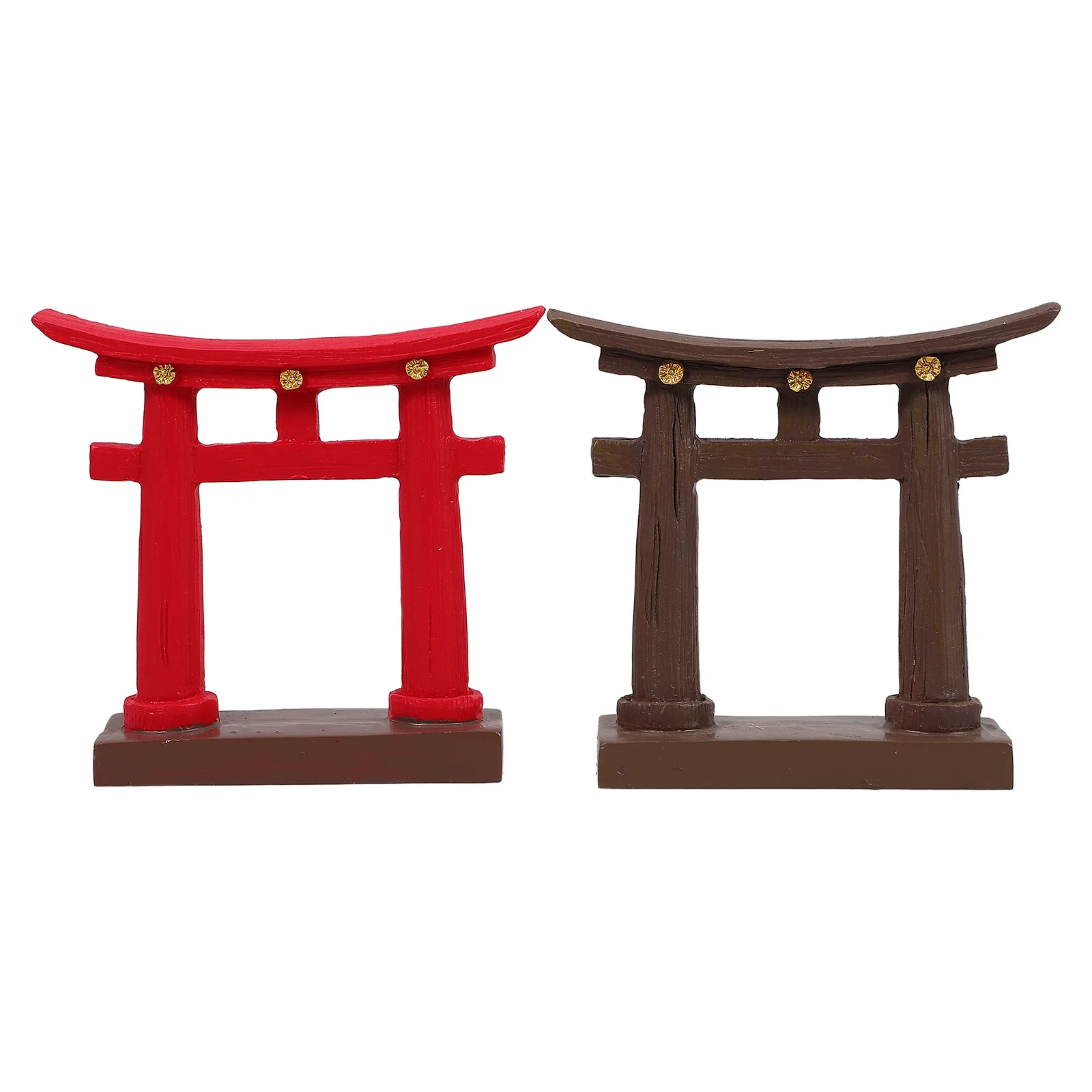 

2 Pcs Ornaments Miniature Resin Decorations for Aquarium Fish Tank Garden Crafts Micro Landscape Prop Sand Table Small