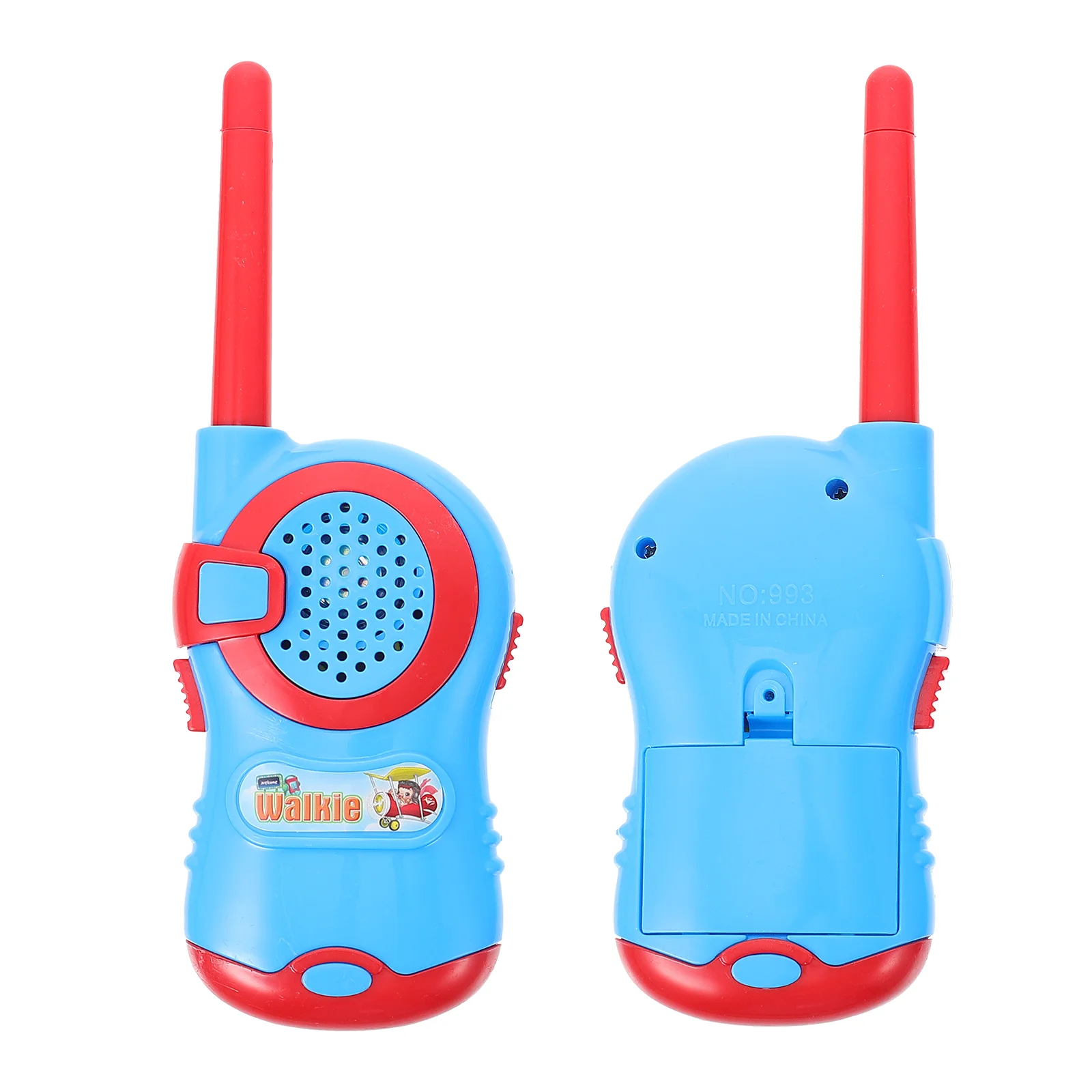 Mini walkie talkie de 2 piezas para niños, radio inalámbrica, juguete de plástico, interfono, teléfono, Pvc, multifuncional