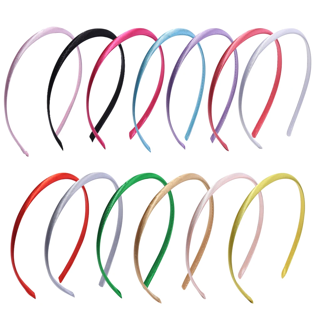 10pcs Fabric Covered Plastic Headband Colorful Hair Hoops Blank Base Settings For DIY Making Hair Accessories Findings image 6