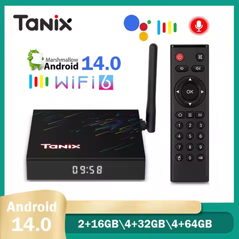 Tanix TX68 Smart TV Box Android14.0 Allwinner H618 TV Box 2.4G&amp;5G Wifi6 4GB 32GB 64GB BT AV1 3D 4K Media Player Set Top Box