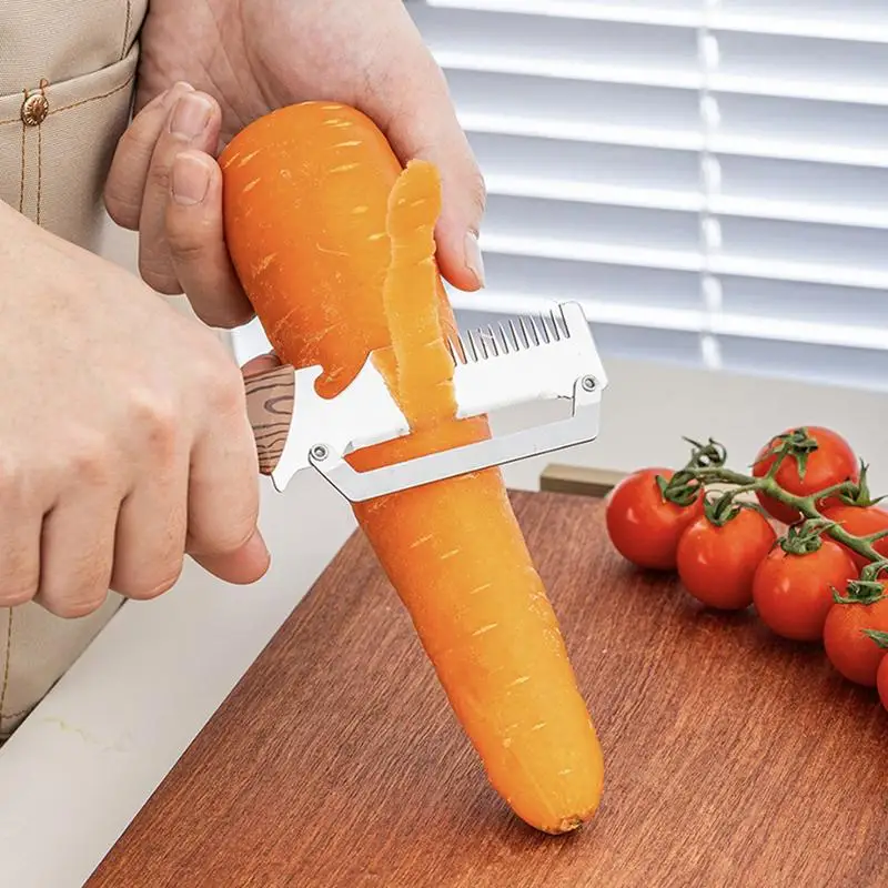 Durable Stainless Steel Fruit Peeler Rustproof Sharp Blade Multifunctional Peeling Accessory for Home Cooking Camping Use