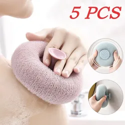 3 PCS Natural Loofah Bath with Suction Ball Body Scrub Massage Ball Japanese SPA  Cup Body Massage Sponge Bathroom Accessories