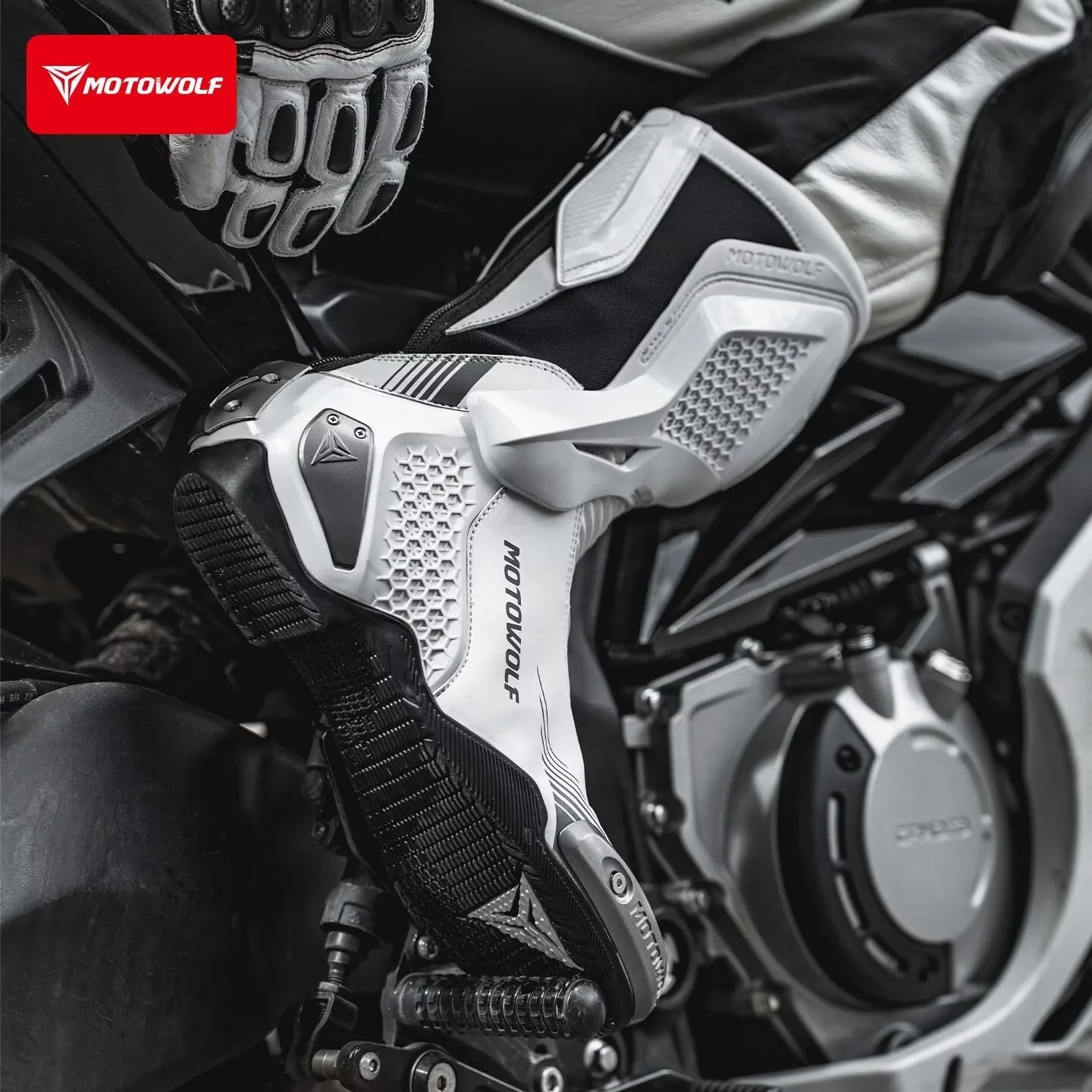 

Мотоциклетные ботинки Motowolf, водонепроницаемая обувь для езды на мотоцикле, высокие гоночные ботинки, внедорожные ботинки Four Seasons Rider, оборудование