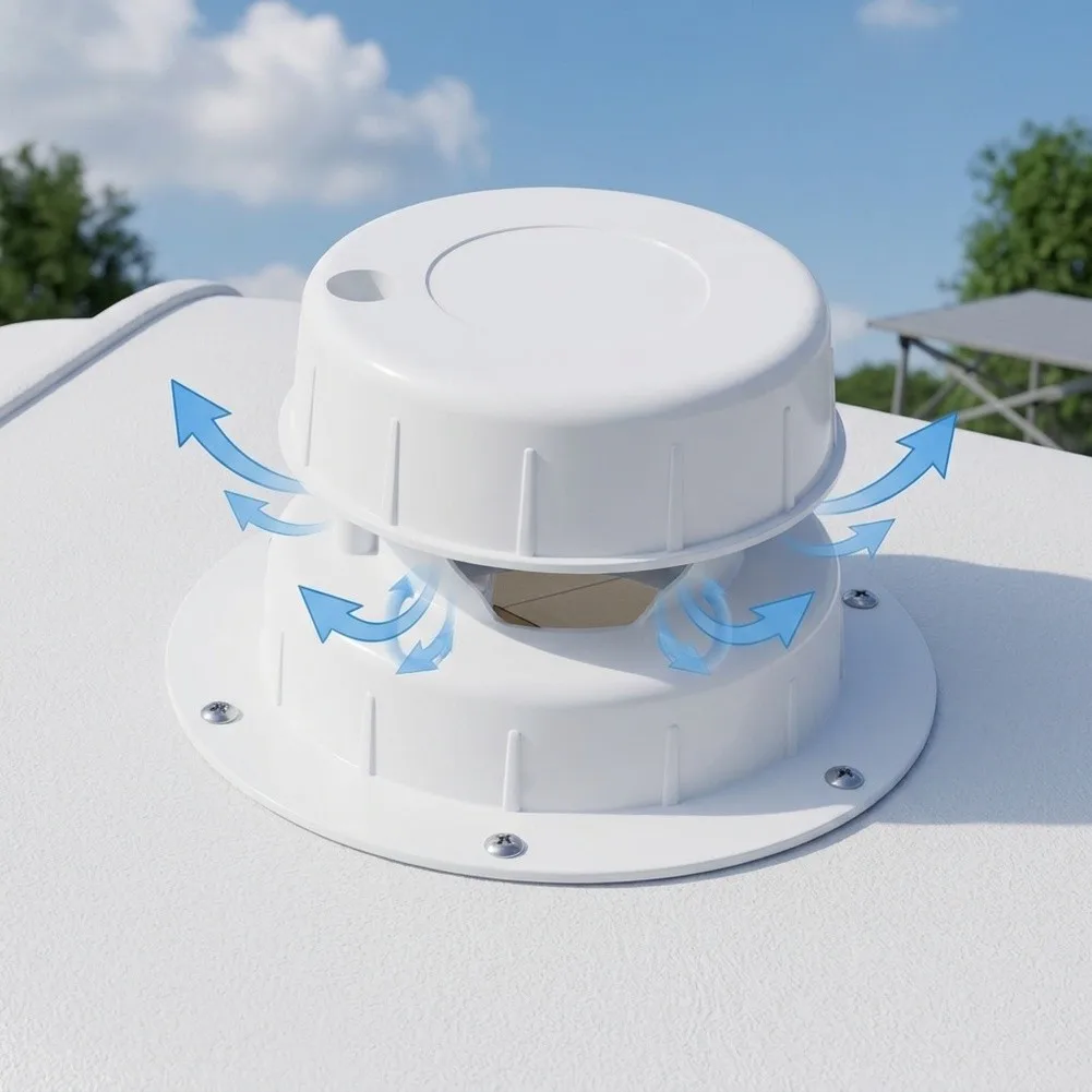 2026 New Aluminum RV Roof Vent Cap Kit Resistant Built In Filter Vent Cover For Camper Travel Trailer Vehicle Roof