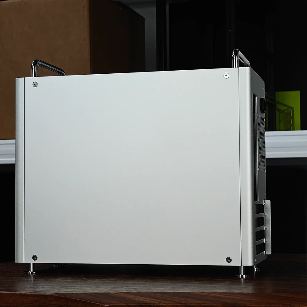 رائجة البيع البسيطة ITX سبائك الألومنيوم منتصف برج جاهز الأسهم جهاز كمبيوتر شخصي مع CD Rook HDD صواني USB المنفذ الأمامي للألعاب و IFans #4