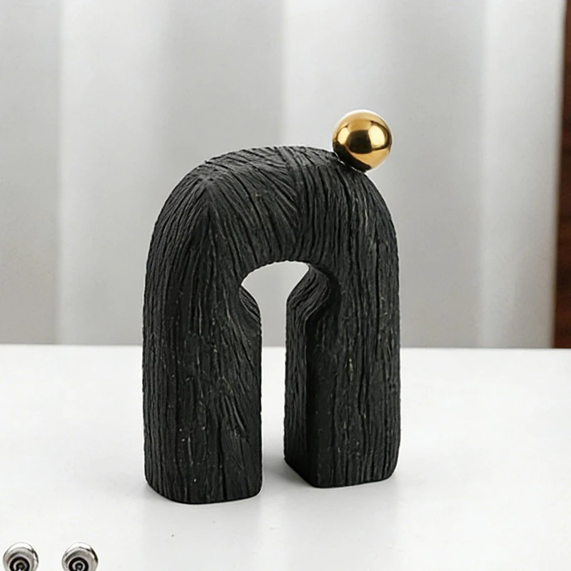 

Декоративные фигурки из смолы: абстрактная арка, золотой шар, геометрические узоры, украшения для дома, аксессуары для декора