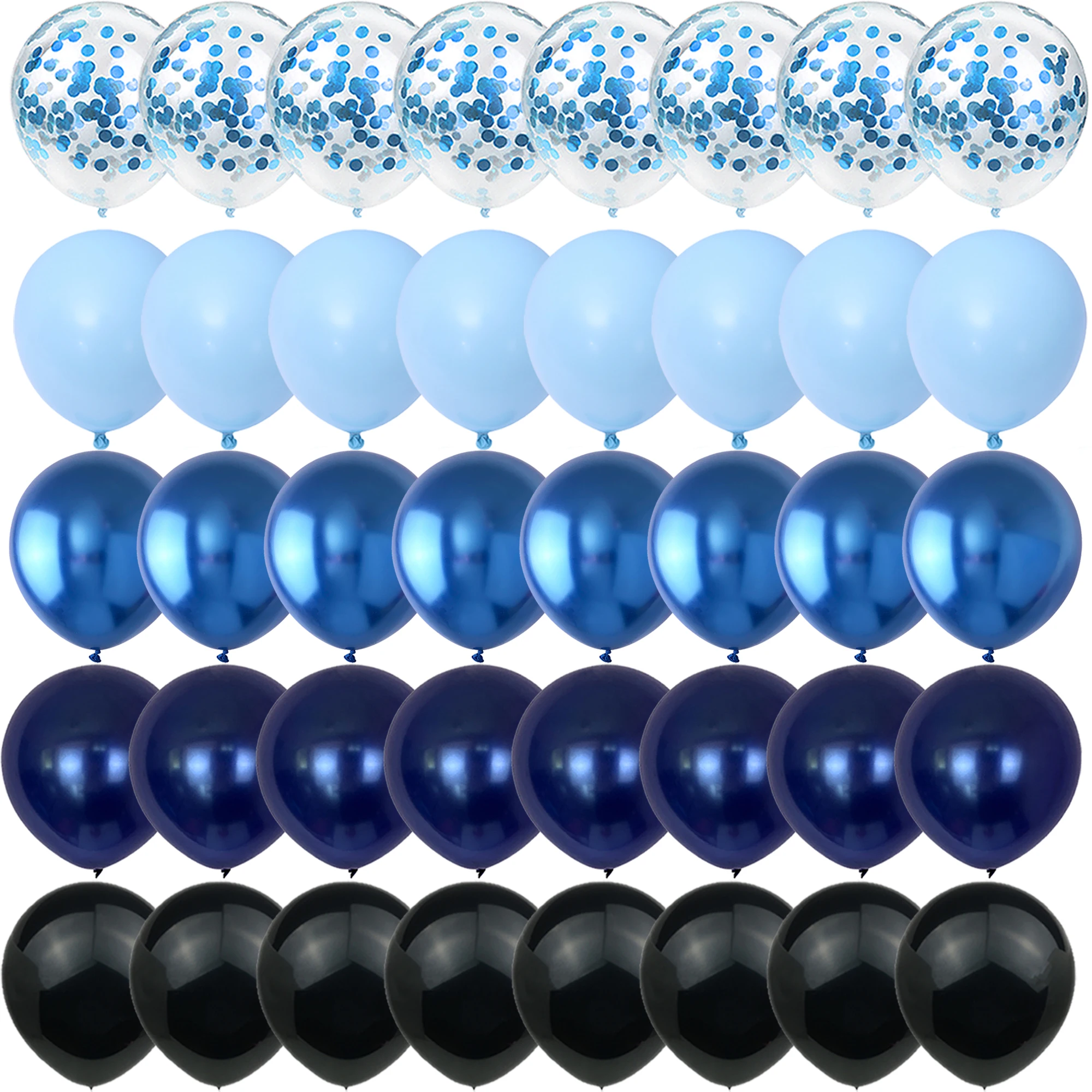 40ocs Nacht blau schwarz blau Luftballons Geschlecht offenbaren Hochzeit Valentinstag Baby party Geburtstag Globos Party Dekorationen