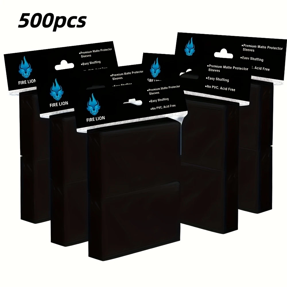 100pcs 66x91mm Standard Size Black Colorful Matte Trading Card Sleeves Toploaders Fit MTG/PTCG/PKM/Sports Card