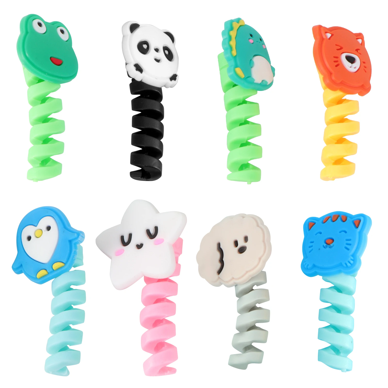 

8 pcs Data Protectors Creative Cable Organizers Silicone Organizers for Phone Cords Durable Storage Winders Wrappers