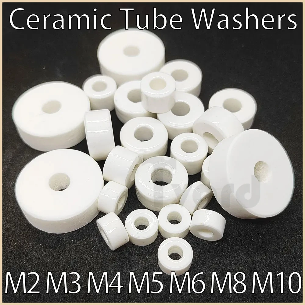 

M2 M3 M4 M5 M6 M8 Alumina Spacer Washer Ceramic Tube Gasket Porcelain Corundum Insulating Bushing Thermocouple Protection Tube