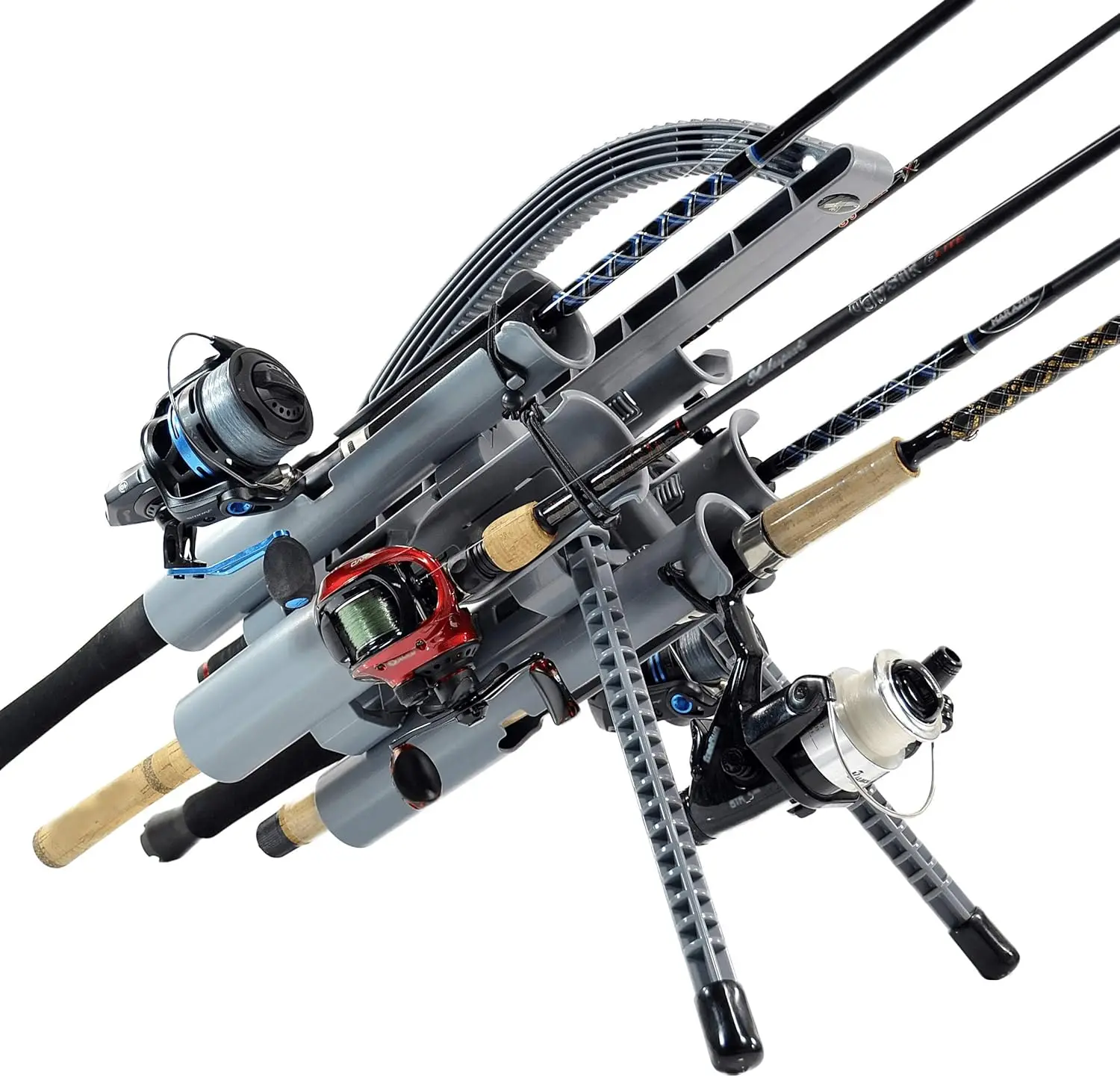 Portable Fishing Rod Carrier for 5 Rods, Easy Transport and Storage