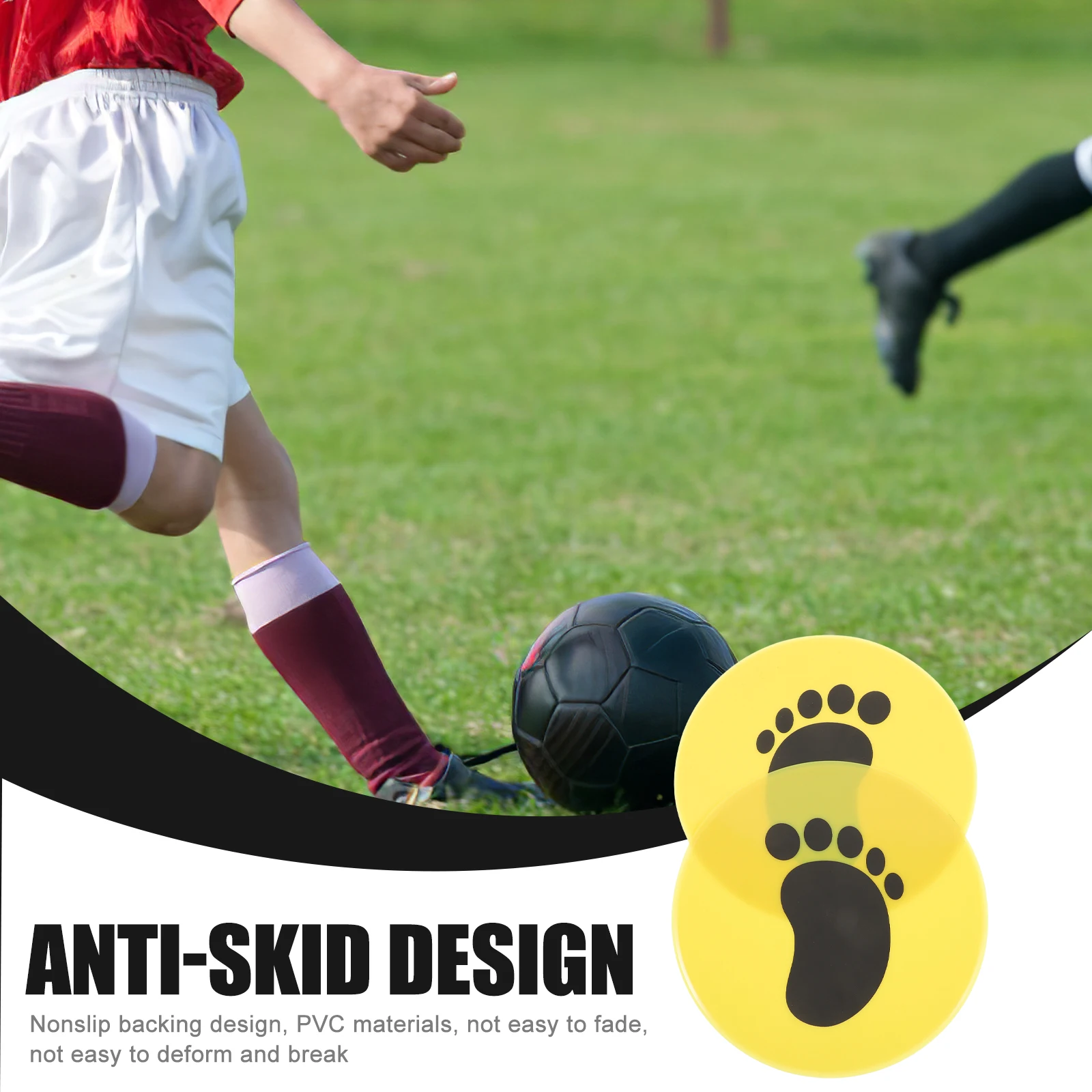 

2pcs Landmark Mats Nonslip Pvc Training Sign Discs Football Soccer Spot Markers Durable Sports Floor Equipment