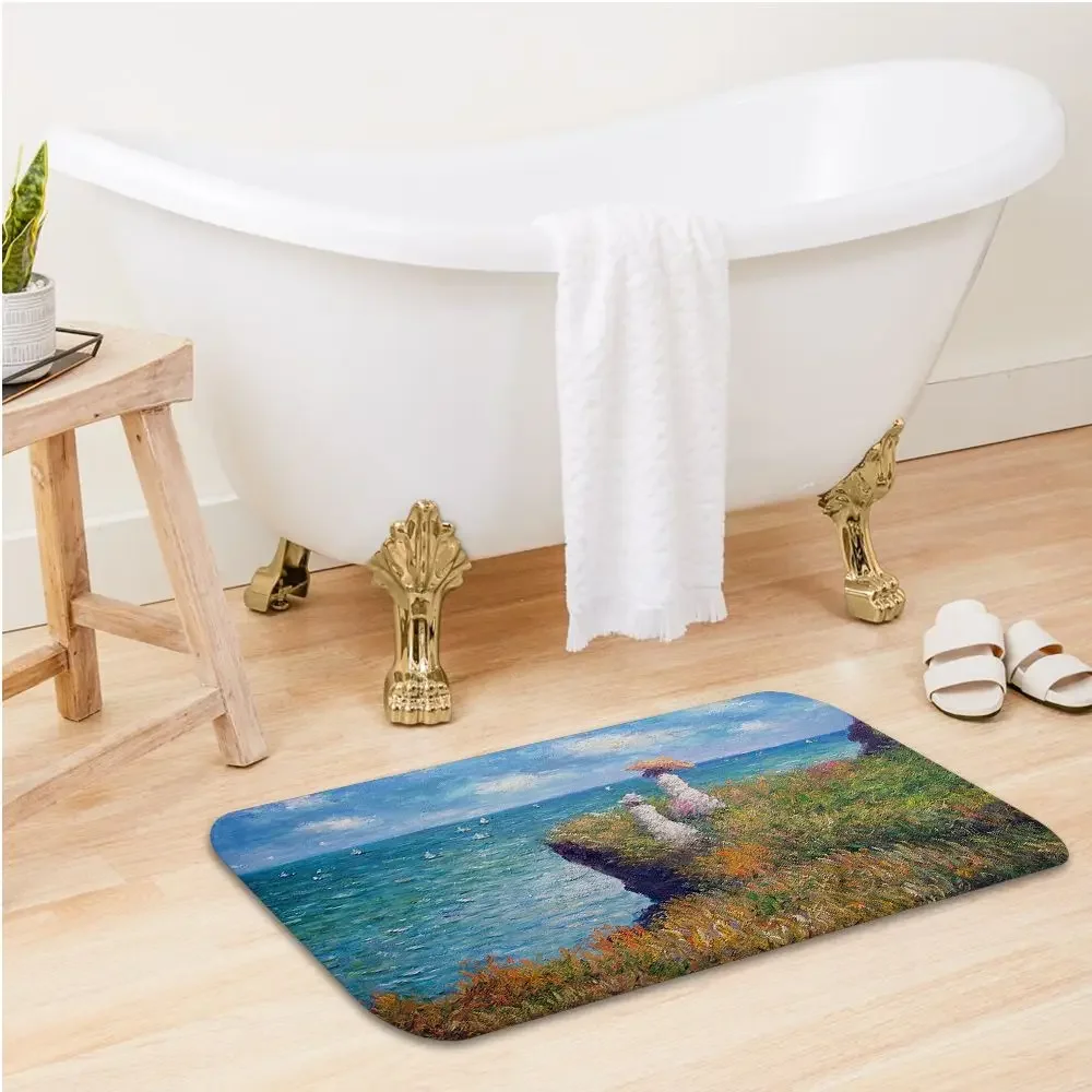 Water Lilies Claude Monet Bath Mat Nordic Style Home Doormat Bathroom-Toilet Mats Bedroom Modern Home Decor