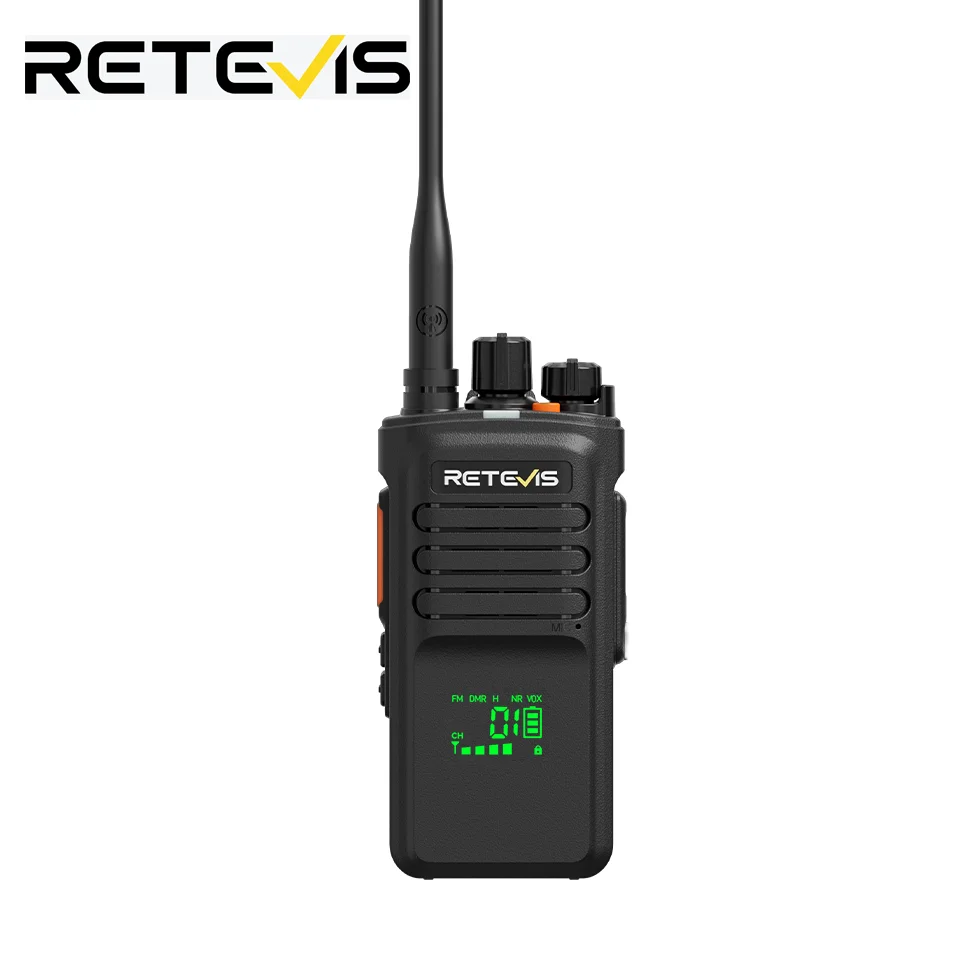 Retevis NR40 اسلكية تخاطب DMR اتجاهين راديو 5 واط طويلة المدى واضح الصوت آمن AES256 IP67 مقاوم للماء نوع C شحن 2800 مللي أمبير VOX #1