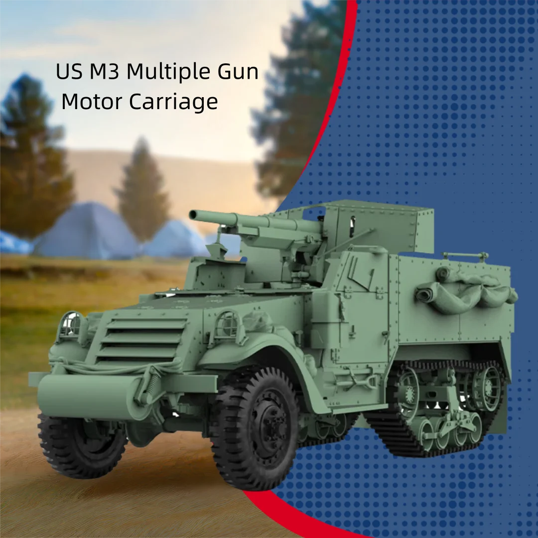 

США M3 Multiple Gun Motor Carriage SSMODEL SS551 1/56 1/72 1/100 15 мм WarGaming 28 мм Комплект военной модели