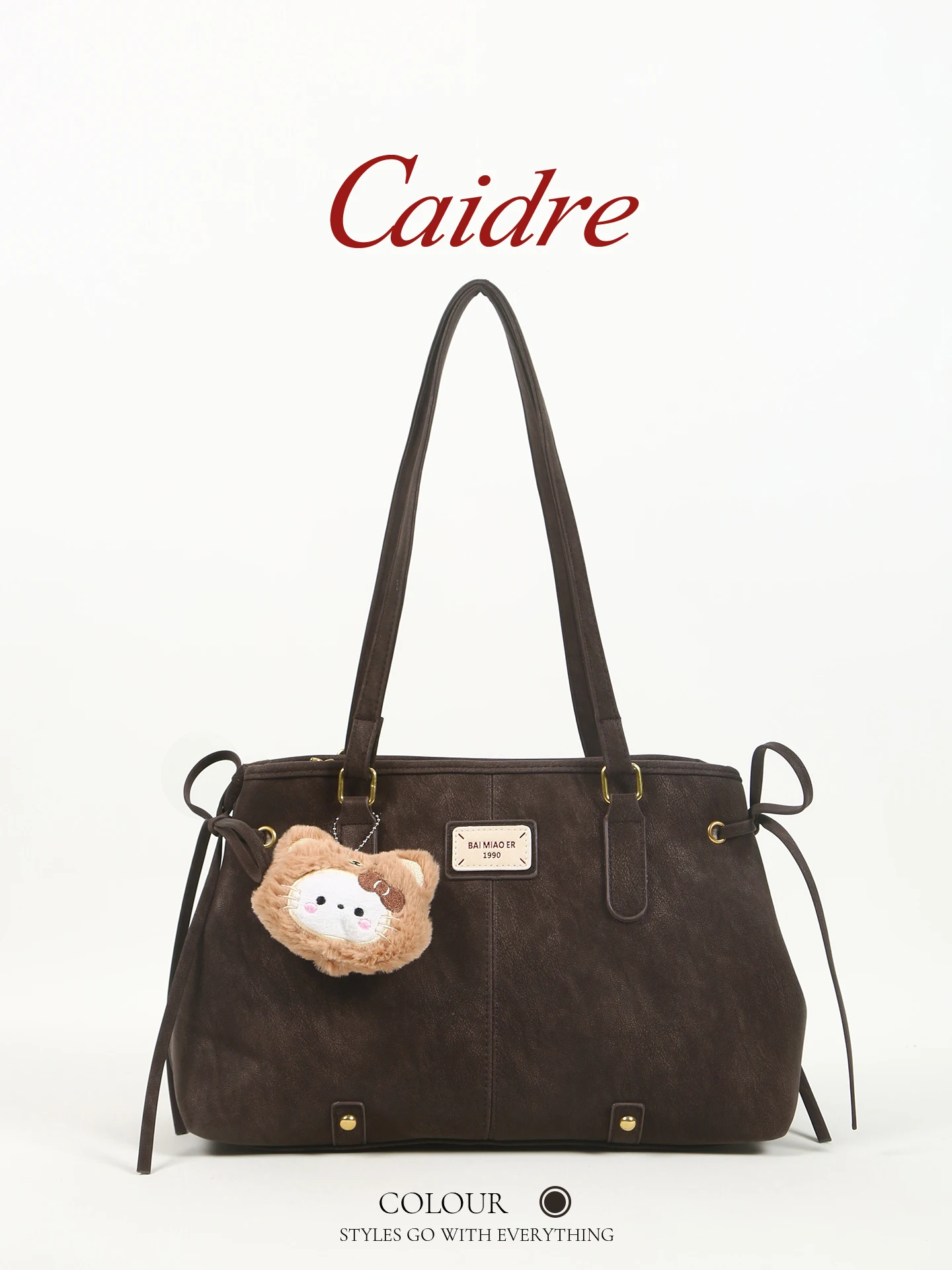 

Caidre Large Capacity Women's Tote Bag 2026 Commuter Armpit Shoulder Bag Multi-Use Double Backpack Soft Korean Style Leisure