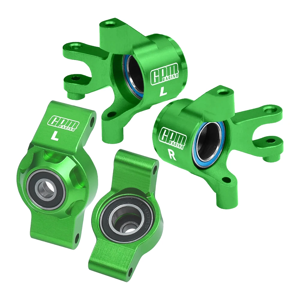 Bloques de dirección delanteros de aleación de Metal GPM 7075 + bujes traseros 10752 + 10736 para TRAXXAS Mini Maxx Monster Truck 107154 -1 Coches RC