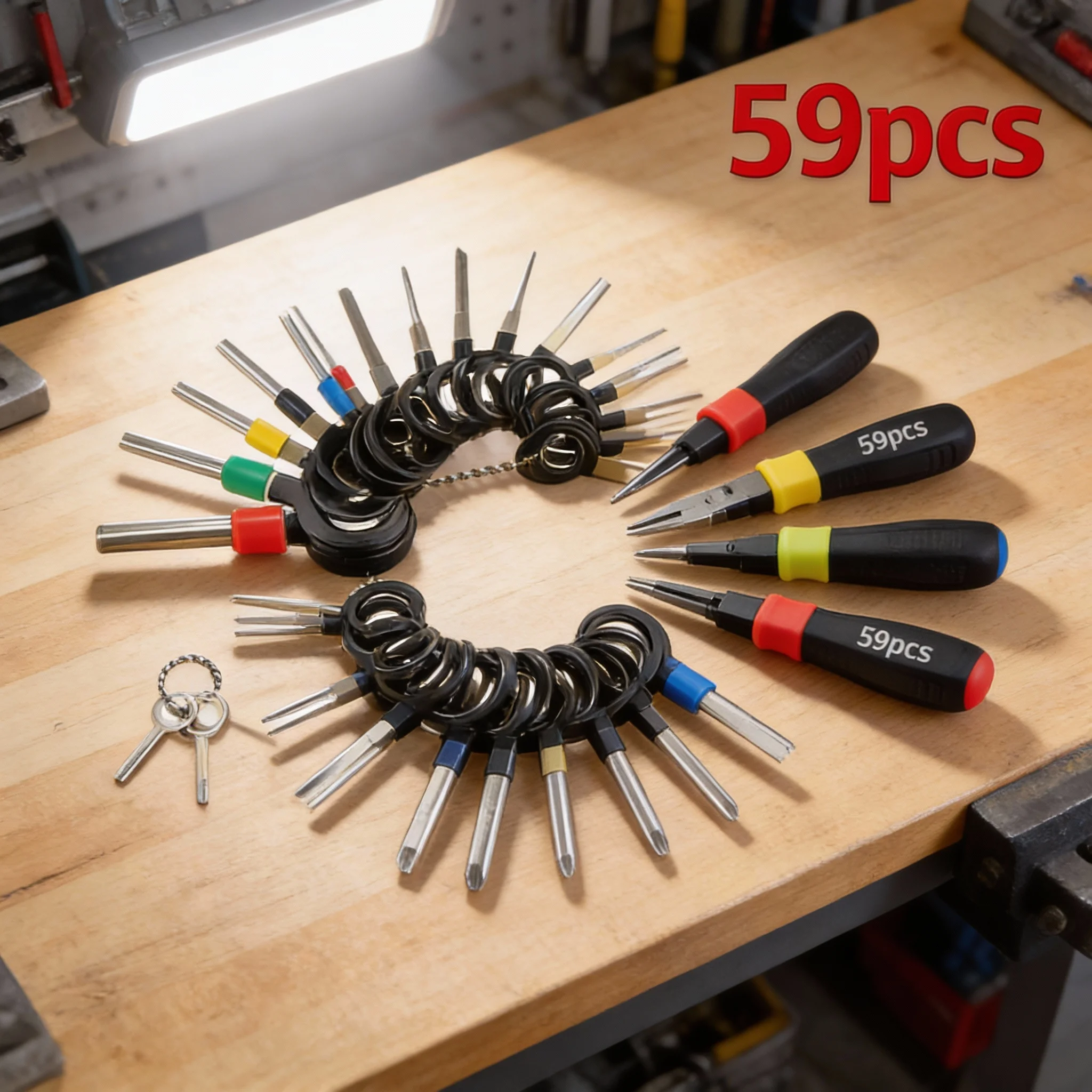 

59pcs Terminal Removal Repair Tool Electrical Connector Automotive Pin Extractor For Car Terminals Disassembly Hand Tools