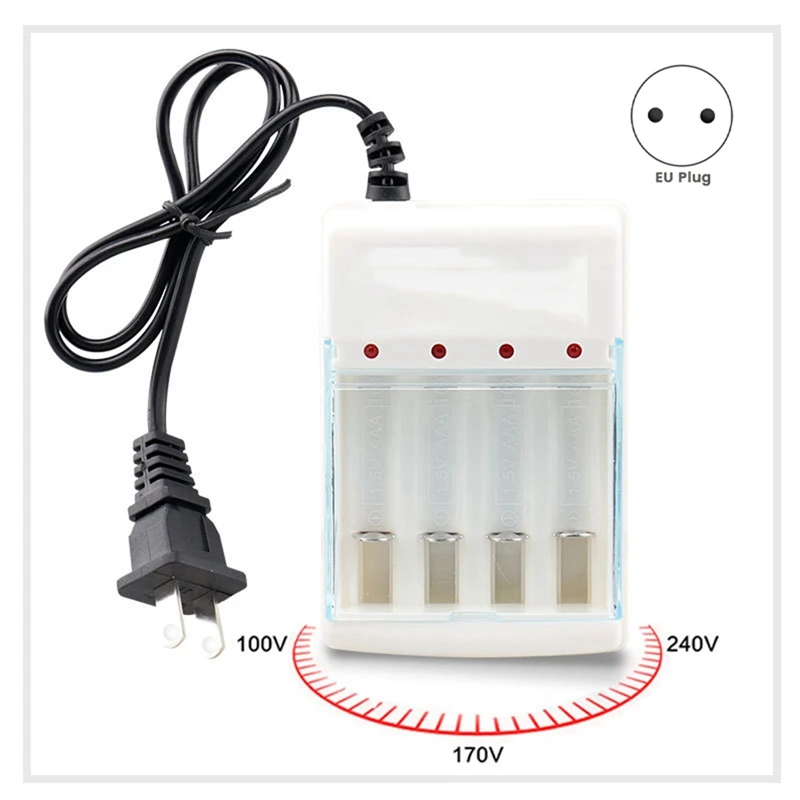 Charging Stand Retractable Four-Slot AA/ AAA For Rechargeable Batteries