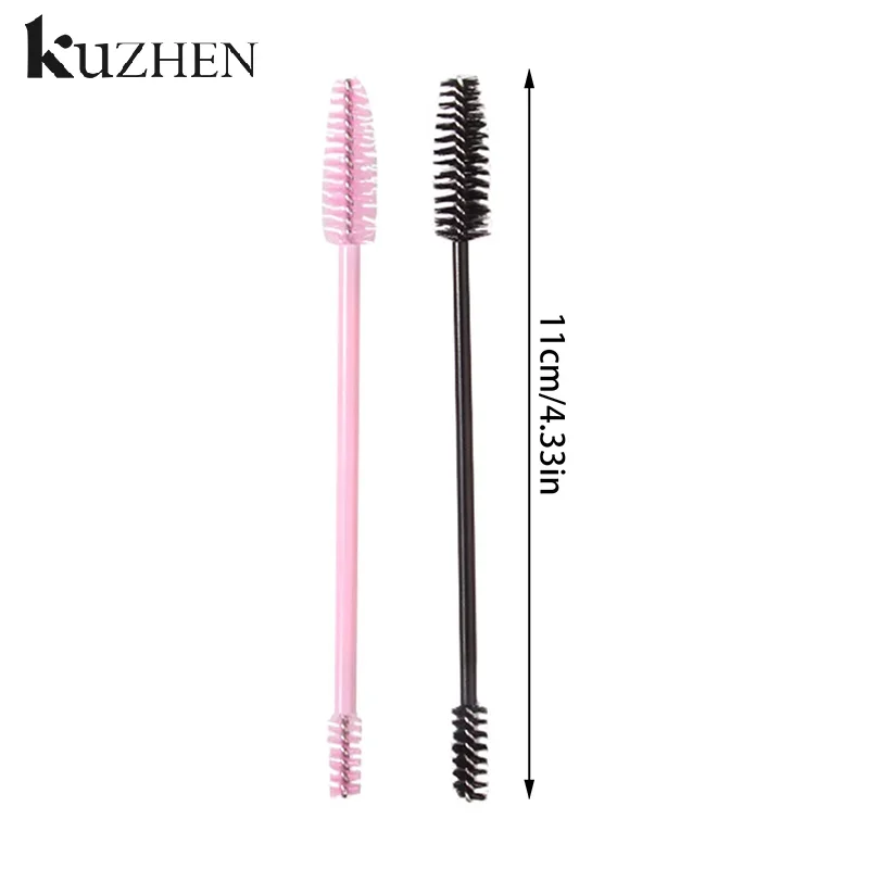Doppelseitige Make-Up Wimpern Pinsel Einweg Wimpern Pinsel Kunststoff Griff Mascara Zauberstab Applikator Wimpern Verlängerung Werkzeuge