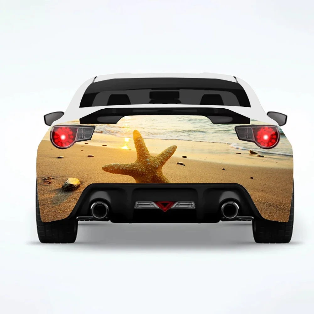 Starfish Car Rear Wrap Car-Stickers Car-Decal Creative Sticker Car-Body Appearance Modification Decorative Stickers