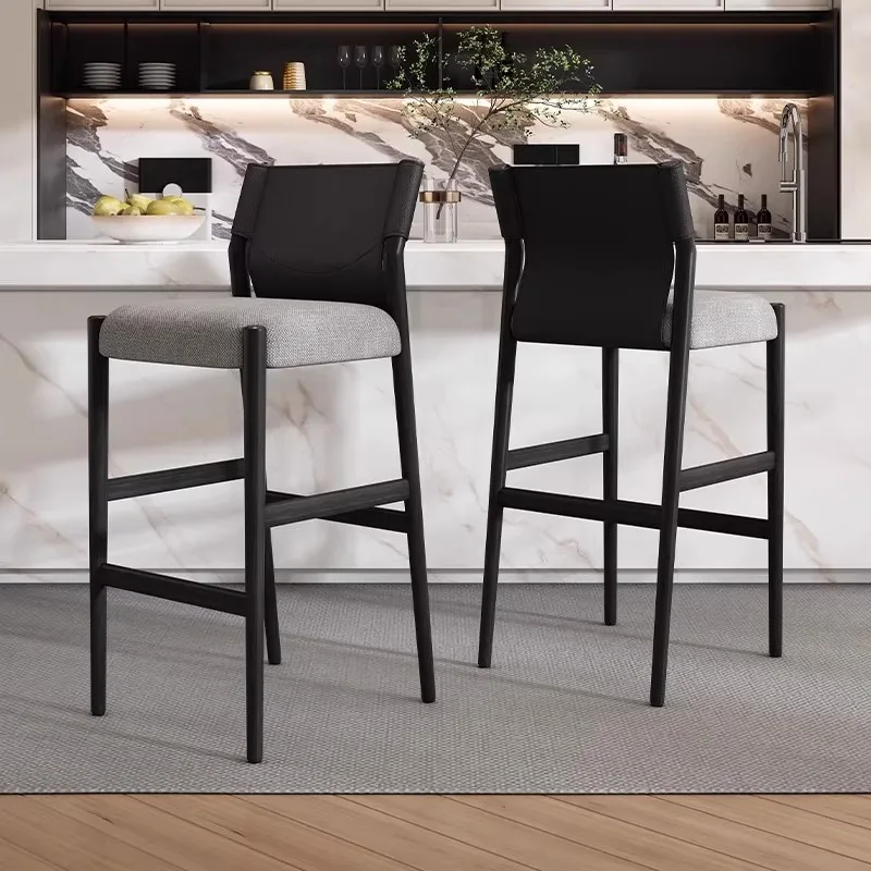 Makeup Cloth Bar Chair Backrest Comfortable Nordic Wooden Foldable Chairs Ergonomic Accent Luxury Sillas De Bar Club Furniture