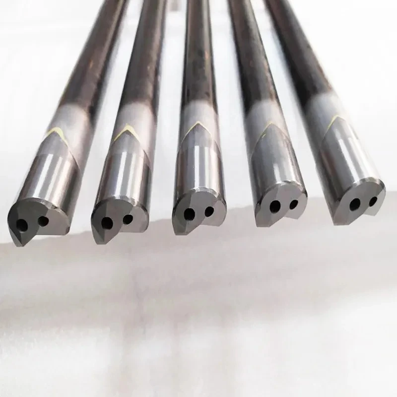 Gun drill bit with internal coolant hole drilling deep hole cnc drill bit machine tool for cast iron, alloy steel etc metal