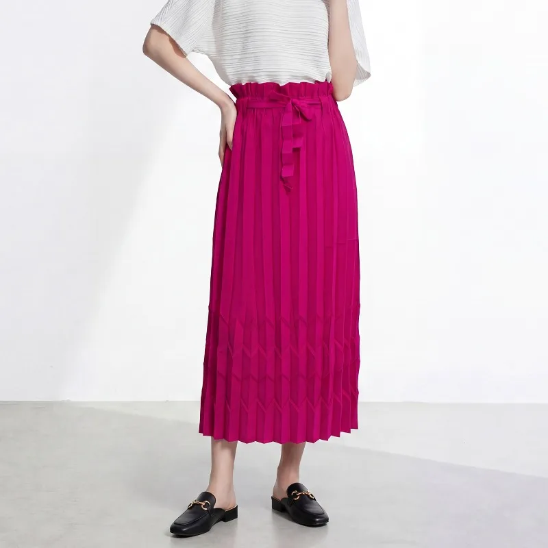 

Miyake Pleated Skirt for Women Summer 2026 New Spring/Summer Mid-Length Skirt Handmade Pleats Fashionable and Casual Pleat