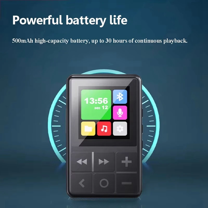 Mini Pocket Hifi MP3 Player TFT Colorful Screen Bluetooth 5.3 Walkman HD Recorder Timed Shutdown TF Card Music Player