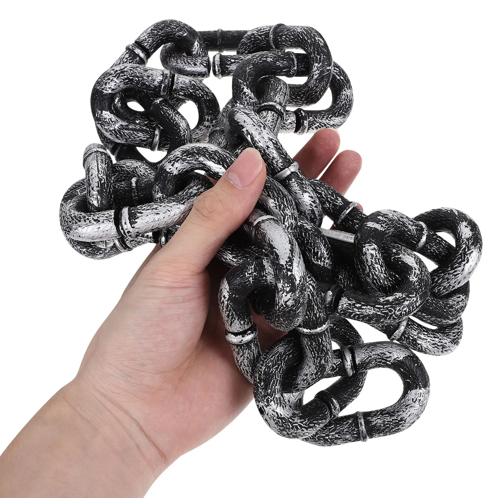 1M Halloween Simulation Chain Party Layout Decor Plastic Barrier Chain Halloween Performance Stage Props Costume Accessory