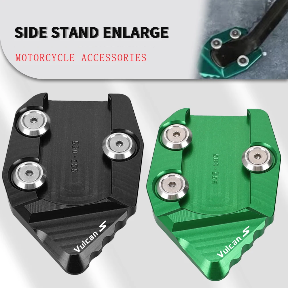 

For Kawasaki VulcanS 650 VN 650S 2016 -2024 VN650S Vulcan S 650 Side Stand Enlarger Pad Motorcycle Foot Support Extension Plate