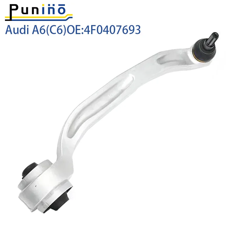 Punino Pair Front Lower Suspension Control Arm Curve For Audi A6 4F2 4FH 4F5 A6L C6 4F0407693 4F0407694