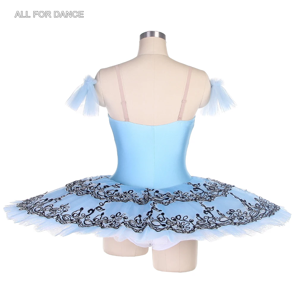 BLL440 – Costume de spectacle de Ballet bleu ciel pour femmes et filles, robe Tutu de danse de Ballet pré-professionnelle pour dames