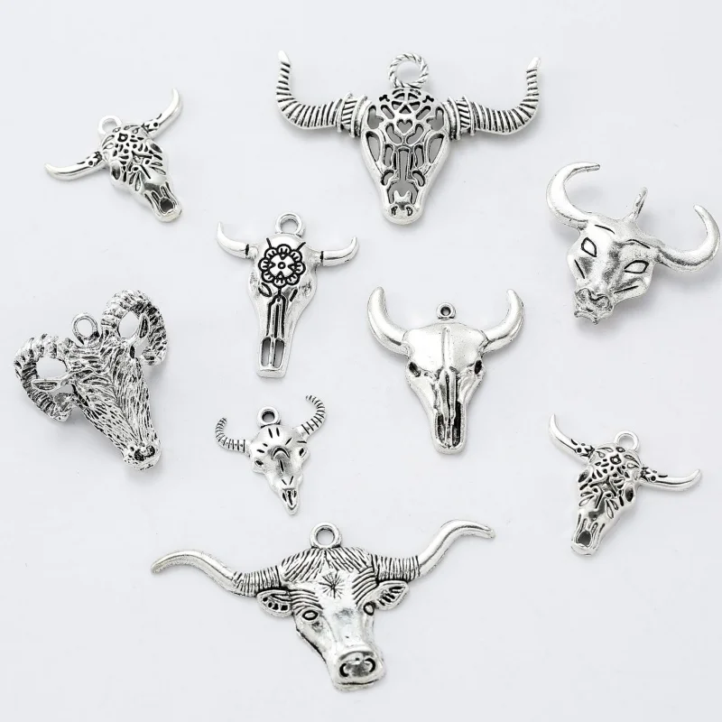 10Pcs Retro Bull Sh… - image