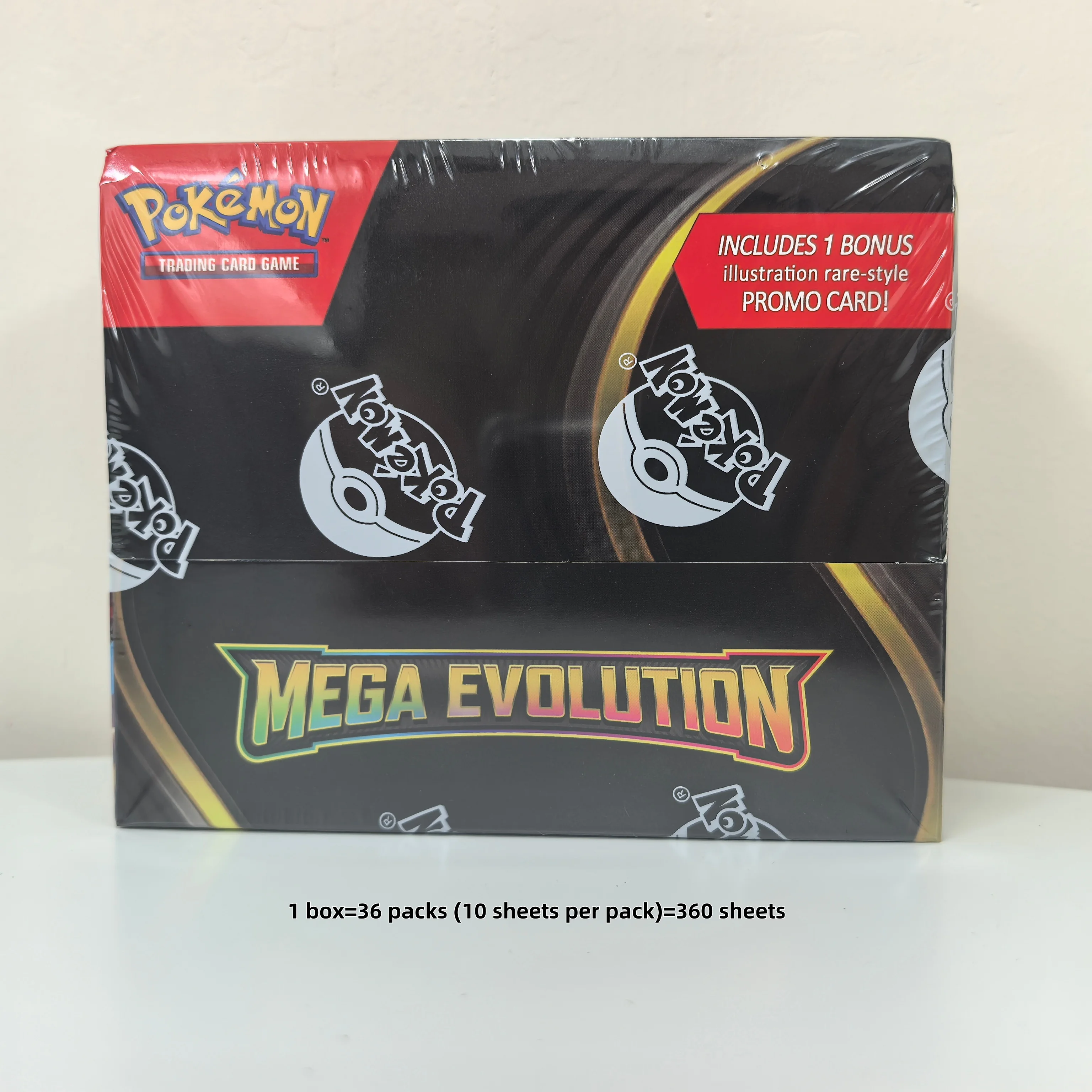 

360 Pocket Monsters Cards MEGA Evolution Lucario Prismatic Evolution Game Cartoon English Booster Battle Trade Card Gift Gift