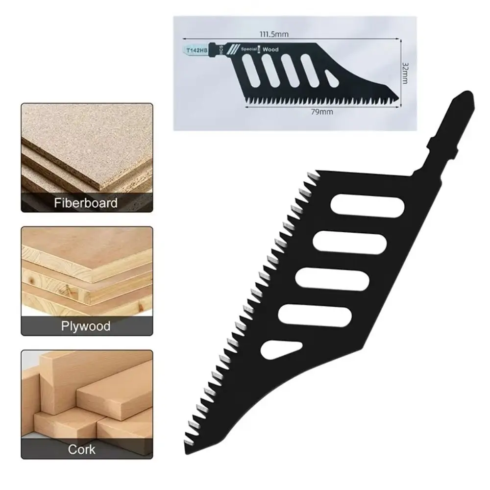 بانوراما شفرة اضافية طويلة الثقيلة التمرير شفرات المنشار T-عرقوب غرامة الأسنان الخشنة للخشب الألومنيوم المساحات الضيقة #6