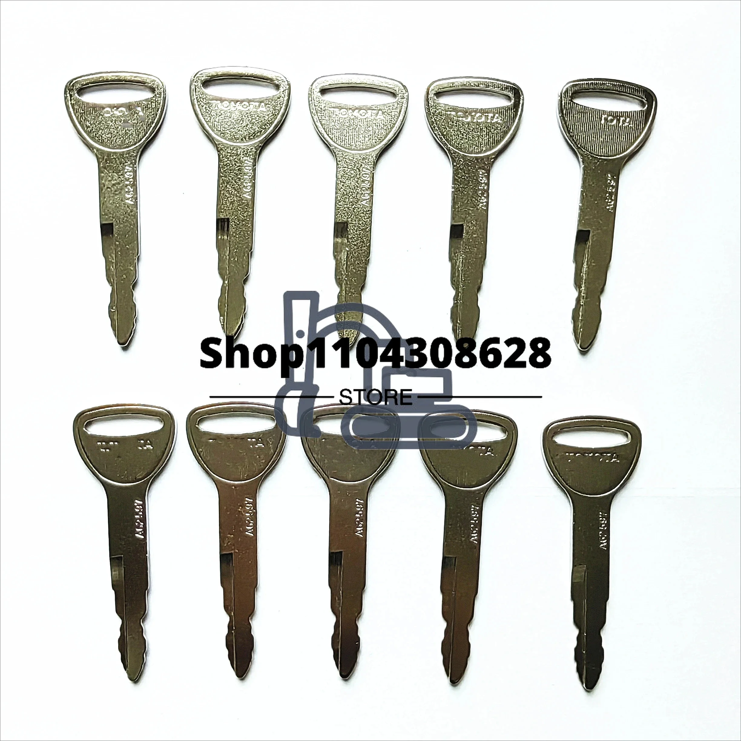 10PCS/5PCS/1PC Toynew Key with Logo A62597 57591-23330-71 Ignition Key for Toyota Forklift New Model