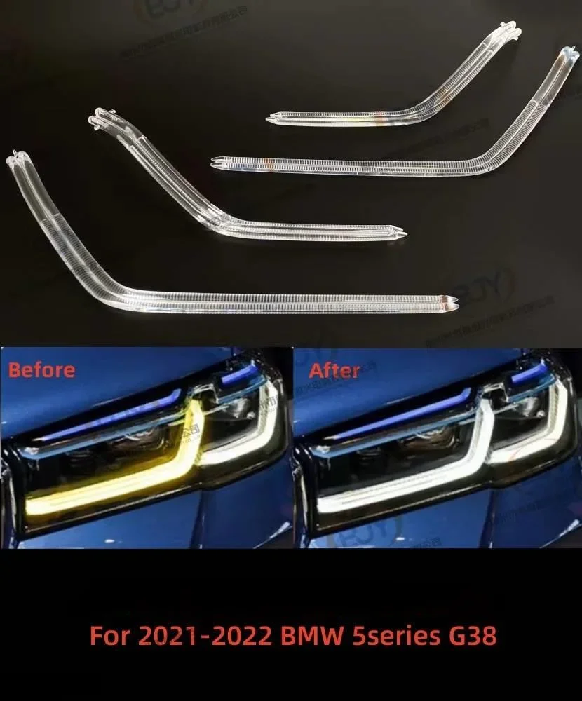 

High DRL Headlight Light Guide Daytime Running Light Tube Daytime Running Lamp Bar Lamp Circle For BMW 5 Series G38 2021 2022