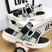 Size 40 Round Nose Men's Slippers Men's Summer Sandals Aqua Shoes Men Sneakers Sport Resort Cute Cool Lux Workout Low Cost