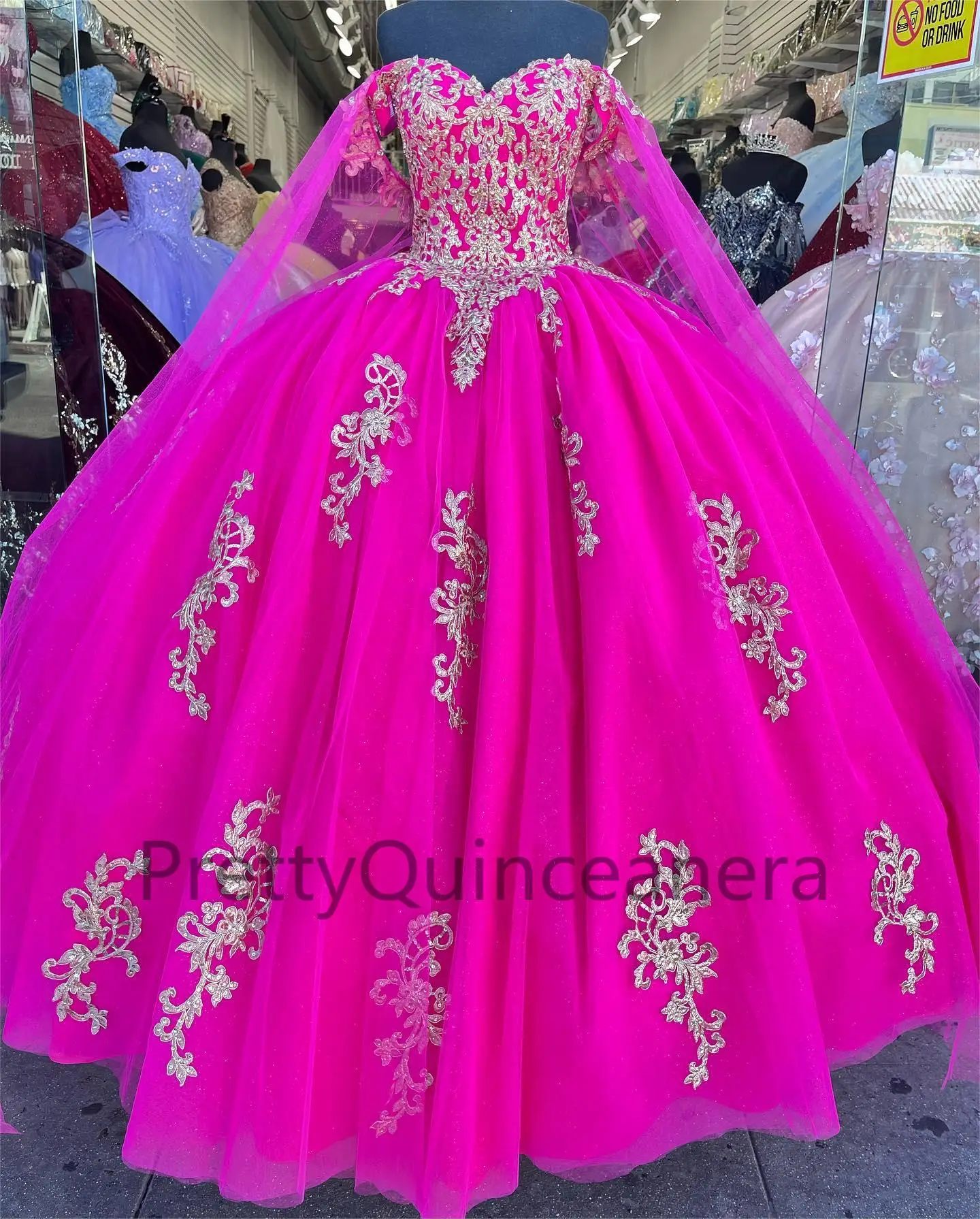 Vestido Quinceanera vermelho com capa removível, bonito fora do ombro, apliques dourados, vestidos de baile, feitos sob medida em cores diferentes