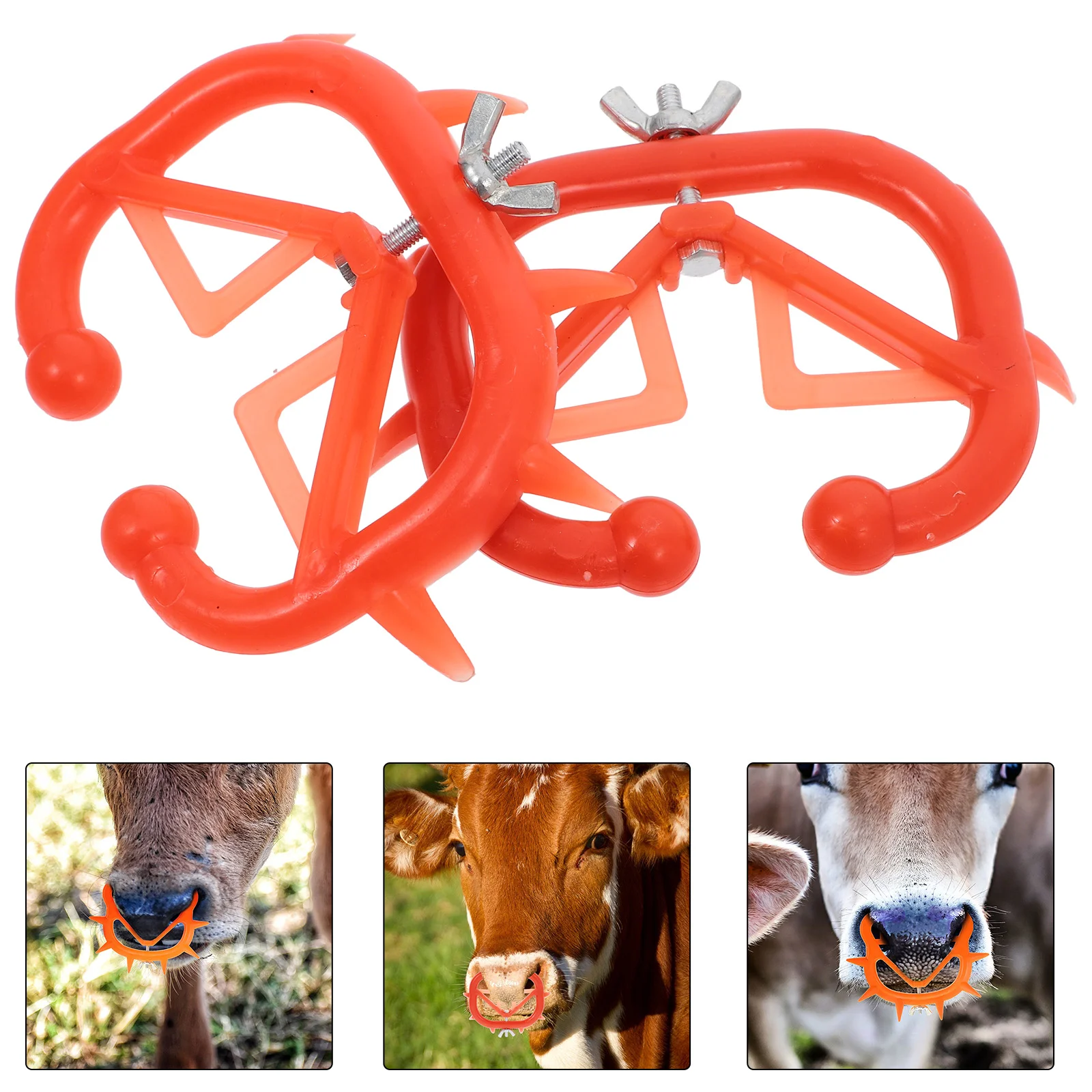 Bull Nose Ring Calf Weaning Tool Farm Livestock Cattle Clip Cow Rings Thick Accessories Supplies