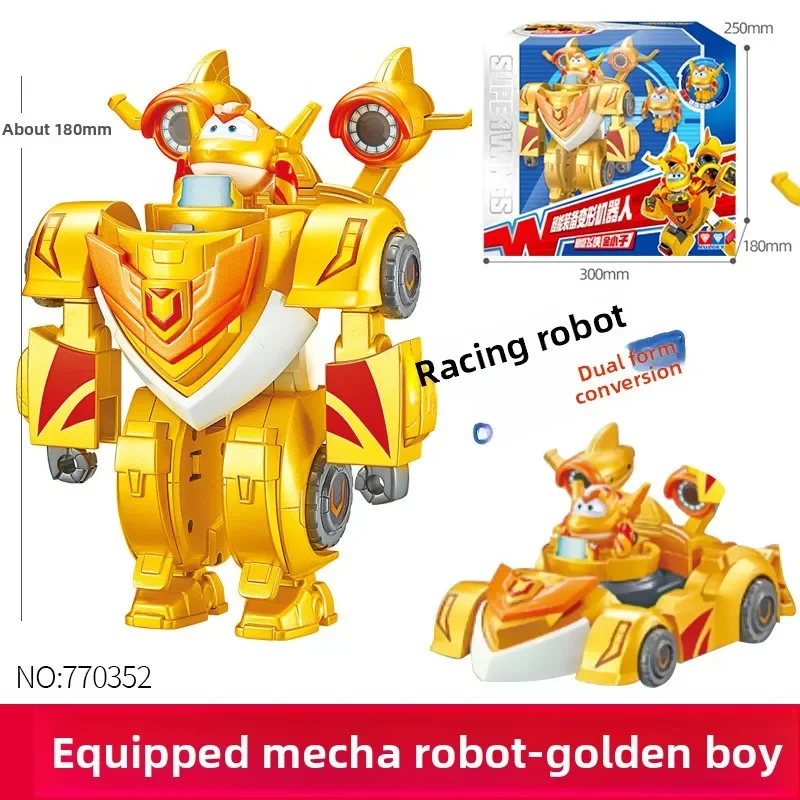 "Audi Twin Spin Super Wings Power Gear Transformando Robô Mecha Carro de Corrida - Veículo de Brinquedo Infantil Led"