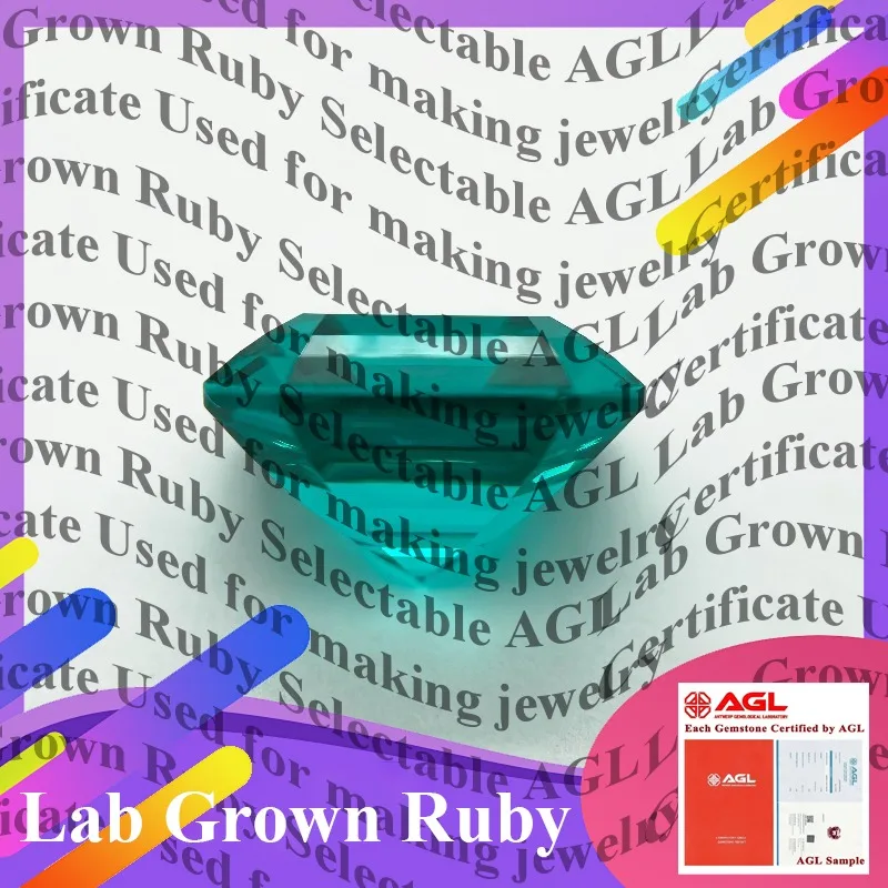 

Lab Grown Paraiba Asscher Cut Neon Blue Gemstone for DIY Advanced Jewelry Making Inlay Ring Bracelet Selectable Certificate
