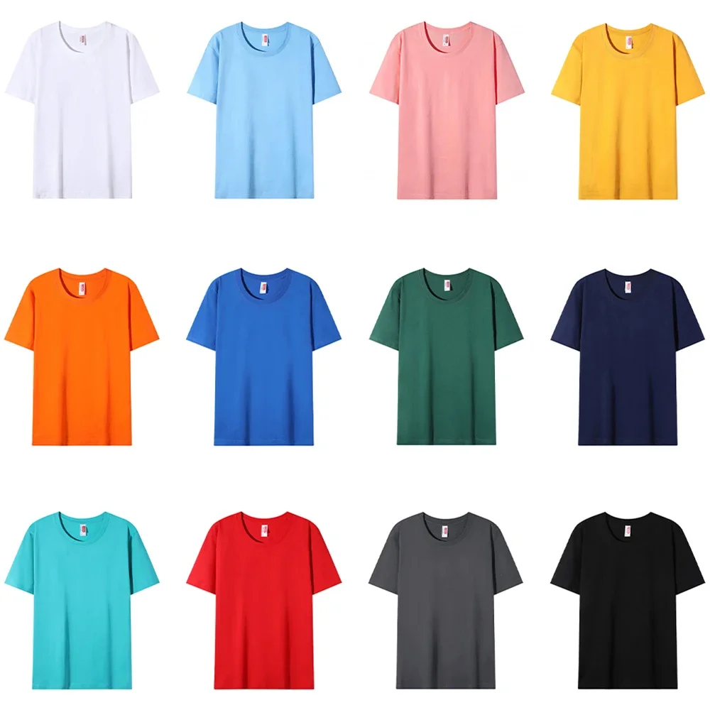 Summer Blank Cotton T Shirts Unisex High Quality Men Tshirts Wholesale Black Tshirts Bulk Blanc Tee Shirts S-5xl